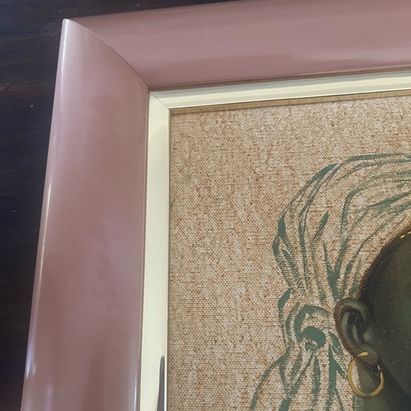 Original Oil Painting Nbele Bantu Girl 70s African Signed Fobis 12” x 14” - Picture 6 of 7